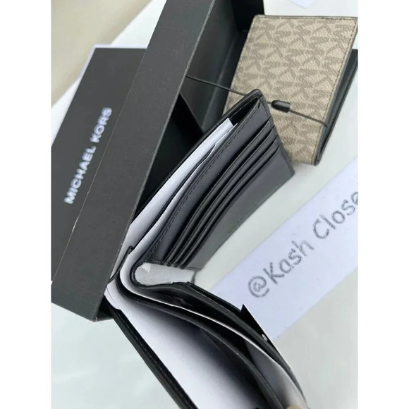 Michael kors Men Wallet Card Case Gift box set Butter - Picture 8 of 8